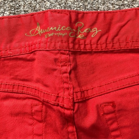 American Rag Cie Red Skinny Jeans Faded Size 7 - Picture 5 of 8